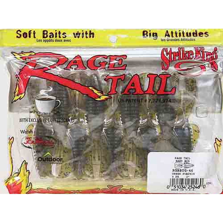 Strike King Rage Baby Bug 3 Green Pumpkin - Bass Fishing - Walmart.com