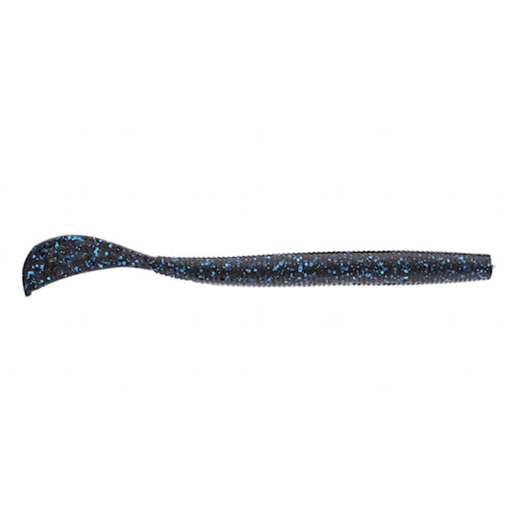 Strike King Rage Cut-R Worm Black Blue Flake