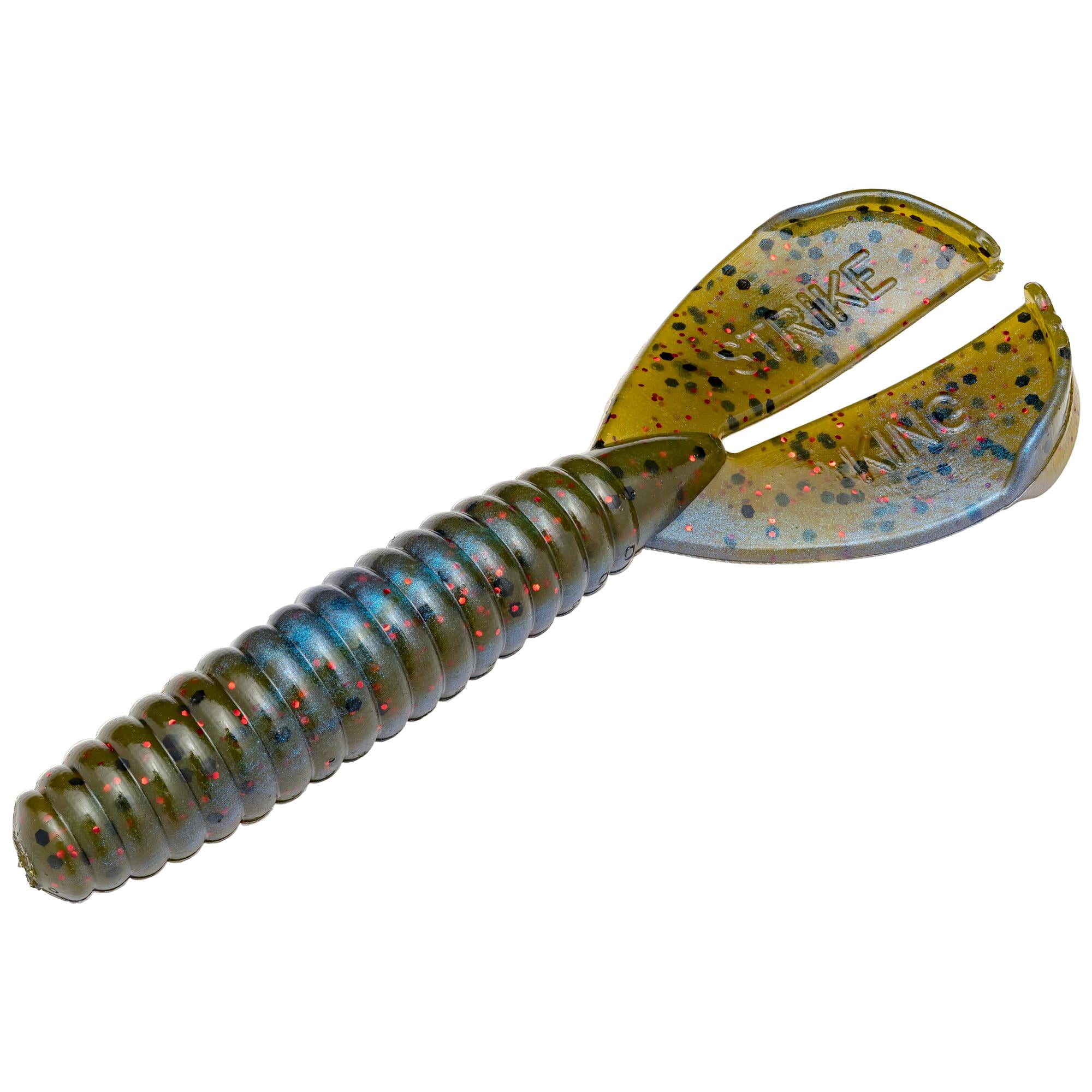 Strike King Rage Menace Grub Blue Craw Red Flake 8pk