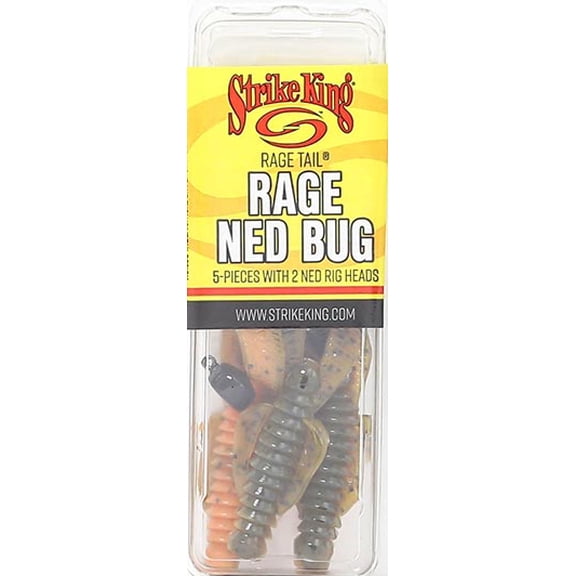 Strike King Rage Ned Bug Bama Craw Soft Bait Lure
