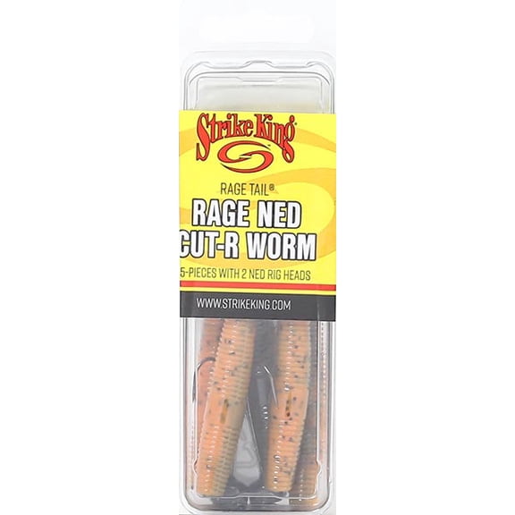 Strike King Rage Ned Cut-R Worm Bama Craw Soft Bait Lure