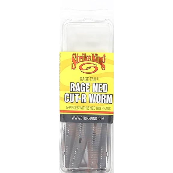 Strike King Rage Ned Cut-R Worm Crawdaddy Soft Bait Lure