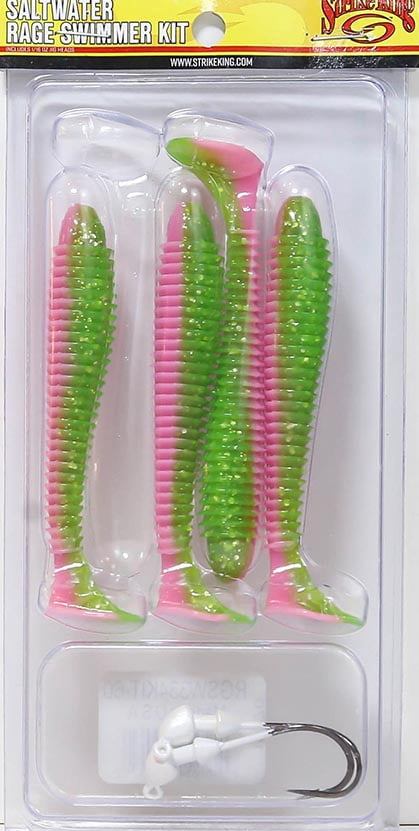 Strike King Rage Swimmer Kit 3 3/4" Electric Chicken Soft Bait Lure