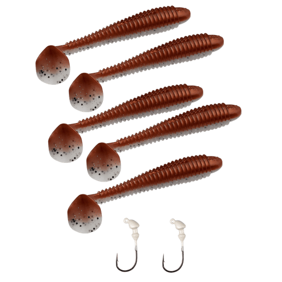 Strike King Rage Swimmer Kit 3 3/4" New Penny Soft Bait Lure