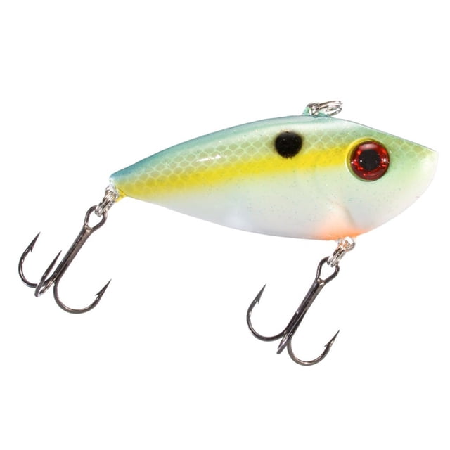 Esca Strike King Red Eye Shad 1/2 Oz - Crankbait A Testa Piatta Per Pesca In Acque Dolci - Chrome Blue Back