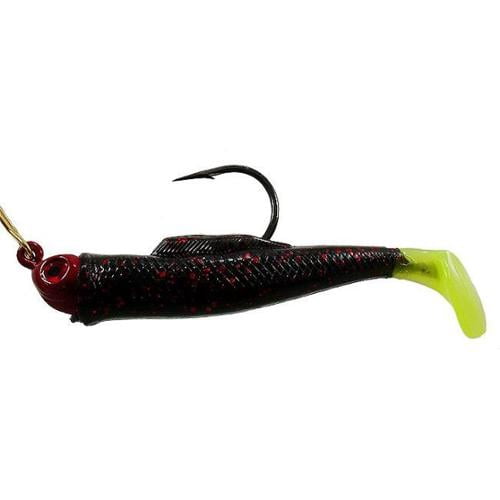 Strike King RedfishMagic 1/4 Blk Neon Chart Tail/Red Head