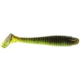 thumbnail image 1 of Strike King Saltwater Rage Swimmer 3.75 inch Soft Swimbait Fishing Lure, Guacamole, 1 of 2