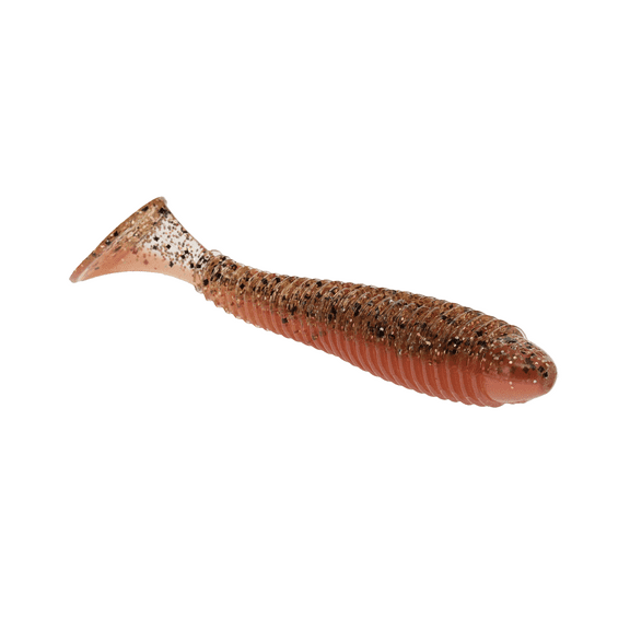 Strike King Saltwater Rage Swimmer 3.75 inch Soft Swimbait Fishing Lure, New Penny