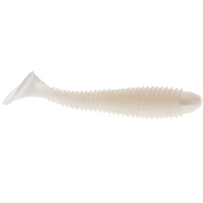 Strike King Saltwater Rage Swimmer 3.75 inch Soft Swimbait Fishing Lure, Pearl