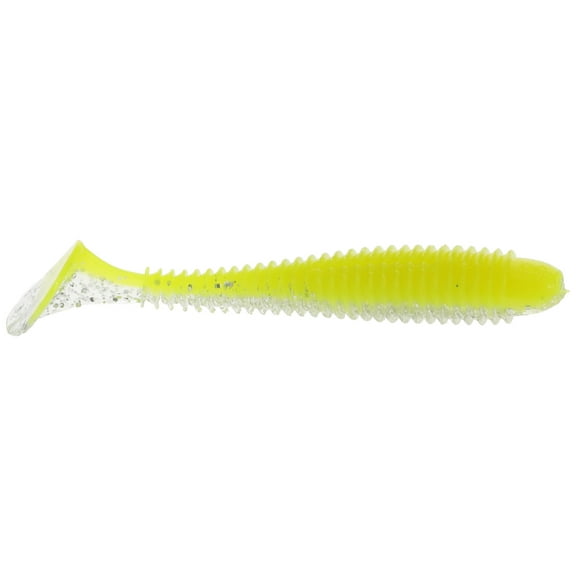 Strike King Saltwater Rage Swimmer 3.75 inch Soft Swimbait Fishing Lure, Silver Belly