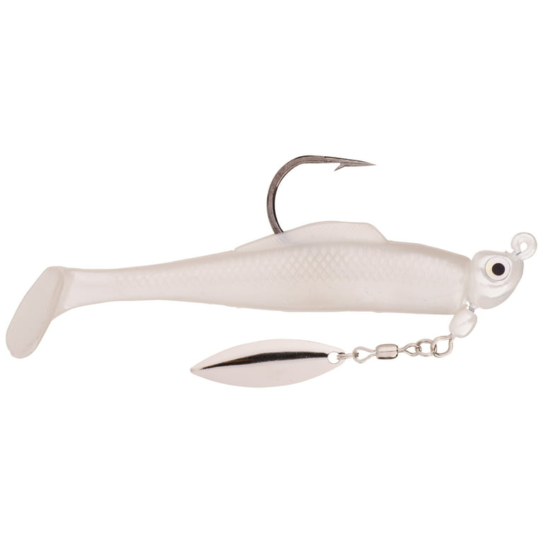 Strike King Speckled Trout Magic 1/4 oz Jig Head Pearl Spinnerbait Lure