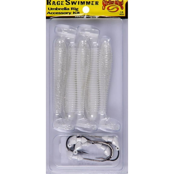 Strike King Squadron Umbrella Rig Accessory Kit Pearl Flash Umbrell Rig Lures