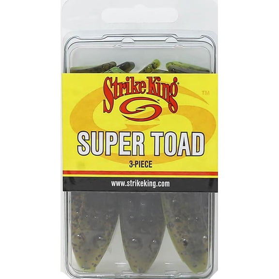 Strike King Super Toad 4"Green Pumpkin Chartreuse Belly Soft Bait Lure