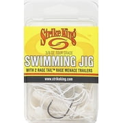 Strike King Tour Grade Swim Jig 3/8 oz Rage Menace White Swim Jig Lure