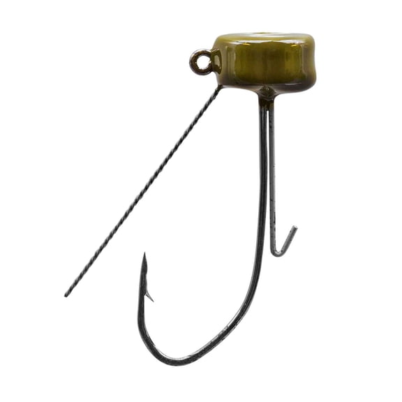 Strike King Weedless Ned Jig Head 1/8oz. Green Pumpkin