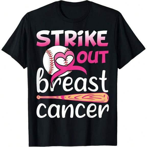Strike Out Breast Cancer Awareness Baseball Softball Fighter T-Shirt