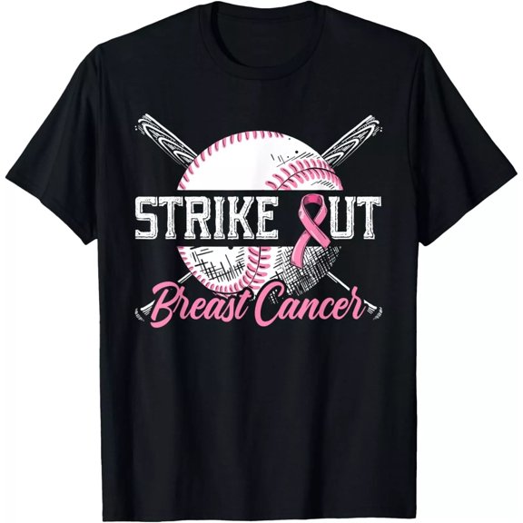 Strike Out Breast Cancer Shirt – Baseball Awareness Gift Tee Unisex