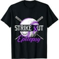thumbnail image 1 of Strike Out Epilepsy Purple Baseball Epilepsy Awareness Month T-Shirt, 1 of 4