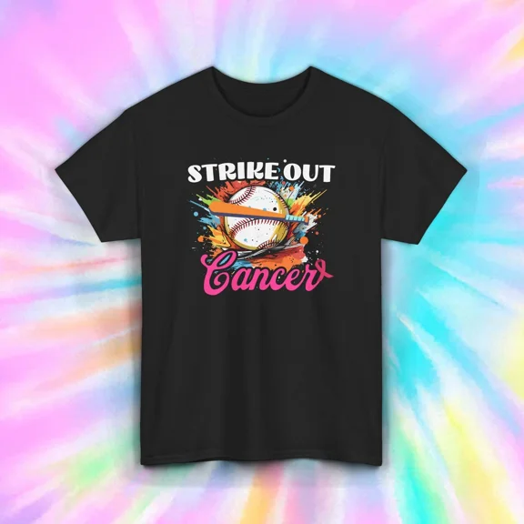 Strike Out Negativity Retro Baseball Awareness Support Motivational Unisex T-Shirt, up to size 5XL