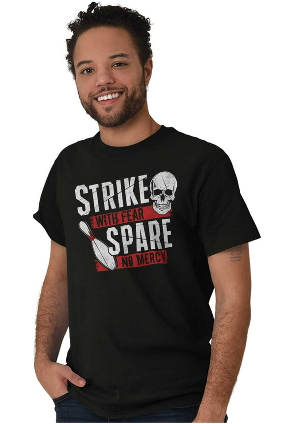 Strike Spare Funny Bowling Team Men's Graphic T Shirt Tees Brisco Brands L