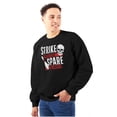 thumbnail image 1 of Strike Spare Funny Bowling Team Unisex Plus Fleece Graphic Sweatshirt Brisco Brands 2X, 1 of 5