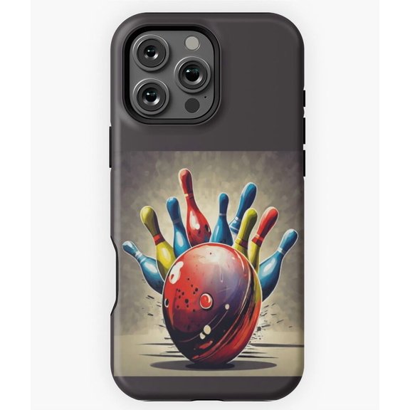 Strike Zone Bowling Ball Pins Phone Case for iPhone 16 15 14 13 12 11 Pro Max