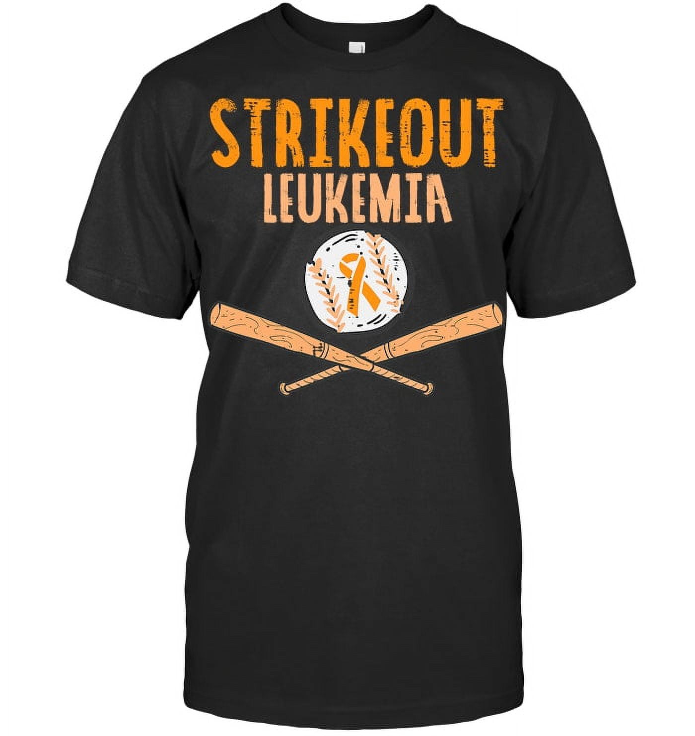 Strikeout Leukemia Baseball Orange Ribbon Cancer Awareness Leukemia
