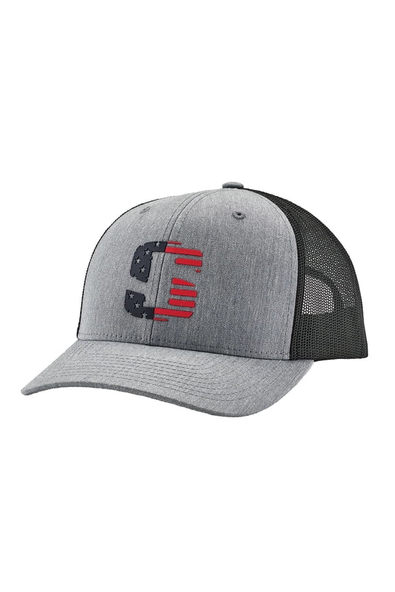 SI USA Icon Trucker Heather Gray Cap