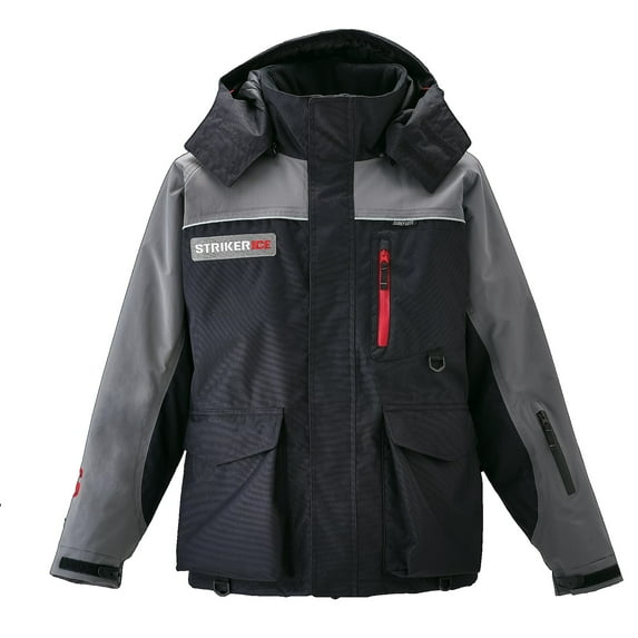 Striker Ice Men's Trekker Ice Fishing Flotation Jacket Gray/Black Large