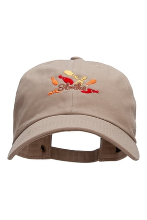 Striking Bowling Pins Embroidered Unstructured Cotton Twill Washed Cap - Khaki OSFM