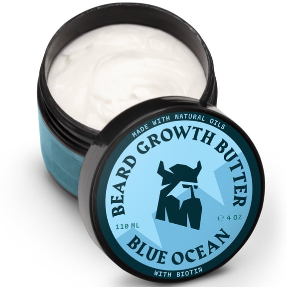 Striking Viking Beard Butter with Biotin for Men 4 Oz, Blue Ocean