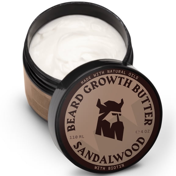Striking Viking Beard Butter with Biotin for Men 4 Oz, Sandalwood