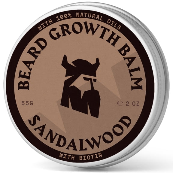 Striking Viking Beard Growth Balm with Biotin for Men 2 Oz, Sandalwood
