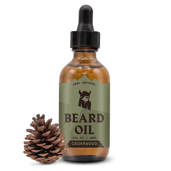 Striking Viking Beard Oil Cedarwood 2 oz All Natural Cruelty Free Lightweight Grooming with Dropper