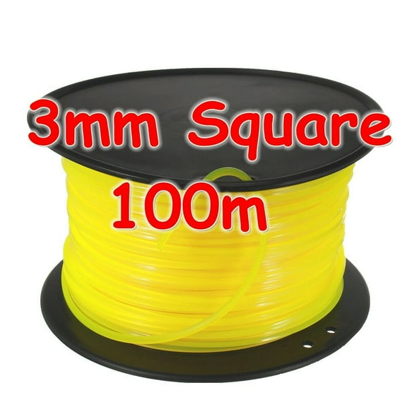 Strimmer Trimmer Line Heavy Duty Nylon Garden Grass Wire .118" Square Cord 328ft
