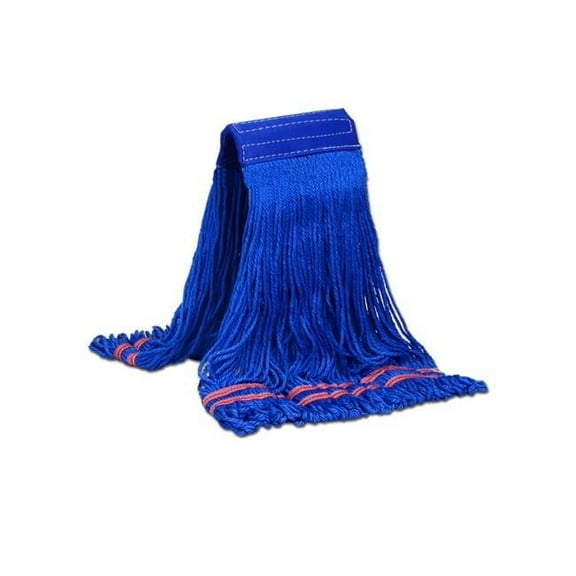 String, 1.25'HB Looped-End, Launderable Blue & White Large