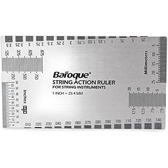 String Action Ruler Gauge Tool for Electric Bass and Acoustic Guitar$$Music