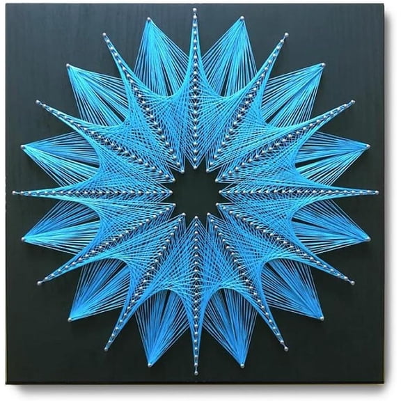 String Art DIY Kit - Blossom. Wizardi Geometry Nail Painting F07-M12-2-DHGG29225