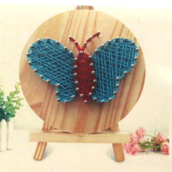 Wizardi String Art DIY Kit with Stand - Butterfly F07-M12-1-DHAA28306