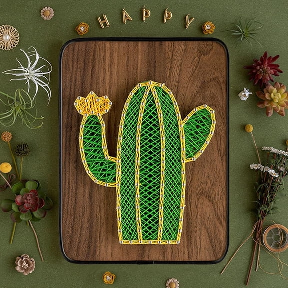 Wizardi String Art DIY Kit - Cactus F07-M12-3-DH5012