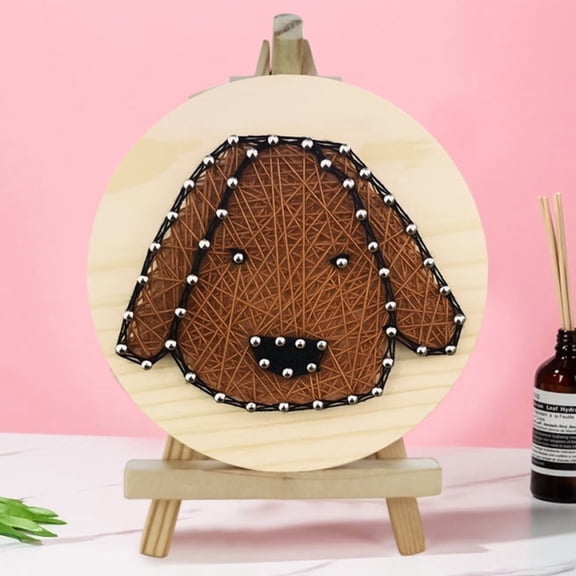 Wizardi String Art DIY Kit with Stand - Dog F07-M12-1-DHAA28332