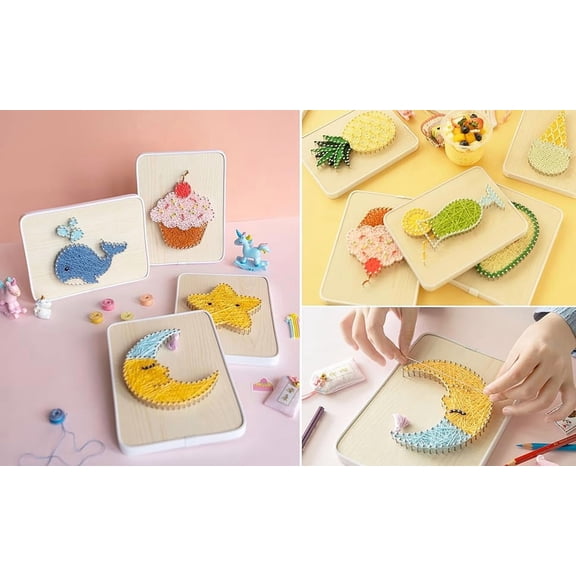 String Art DIY Kit - Love Hearth. Wizardi Craft Kit F07-M12-3-DH5014