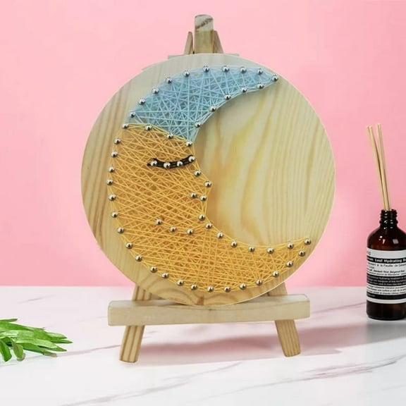 String Art DIY Kit - Moon. Wizardi Craft Kit F07-M12-1-DHAA28282