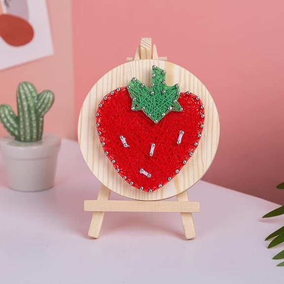 Wizardi String Art DIY Kit with Stand - Strawberry F07-M12-1-DHAA28296