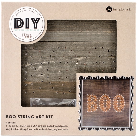 Hampton Art JB0724 10 x 10 x 5 in. Boo String Art Kit