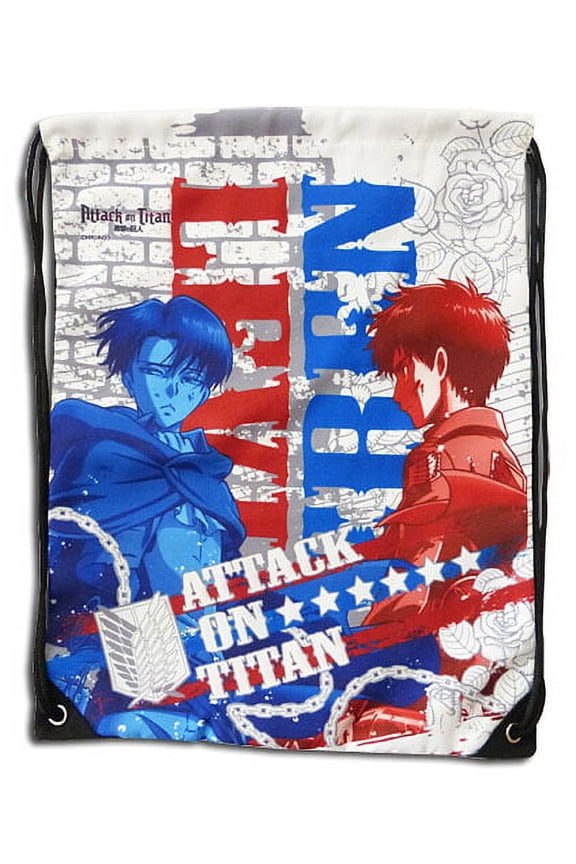 String Backpack - - Levi & Eren White Draw Sling Bag New ge82286