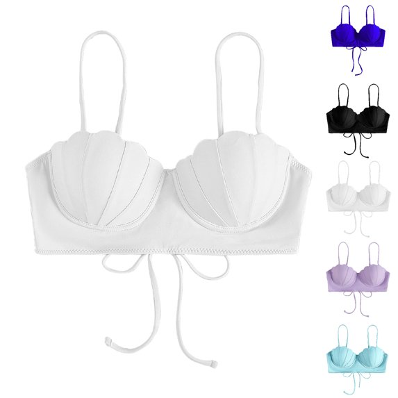 String Bikini Tops for Women Adjustable Straps Bathing Suit Top Athletic Swimwear Top Only