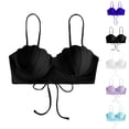 thumbnail image 1 of String Bikini Tops for Women Adjustable Straps Bathing Suit Top Minimalist Swimwear Top Only, 1 of 7