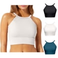 thumbnail image 1 of String Bikini Tops for Women Halter String Triangle Bathing Suit Top Sporty Push Up Swim Tops No Bottom, 1 of 5