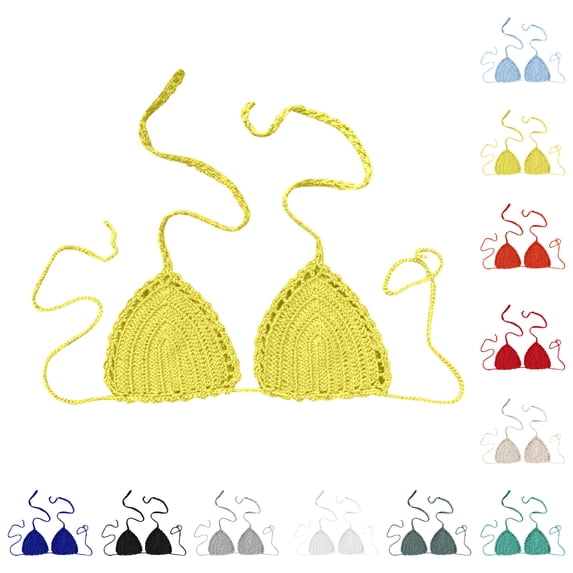 String Bikini Tops for Women X Back Self Tie Supportive Bathing Suit Top Athletic Swimwear Swim Top Only